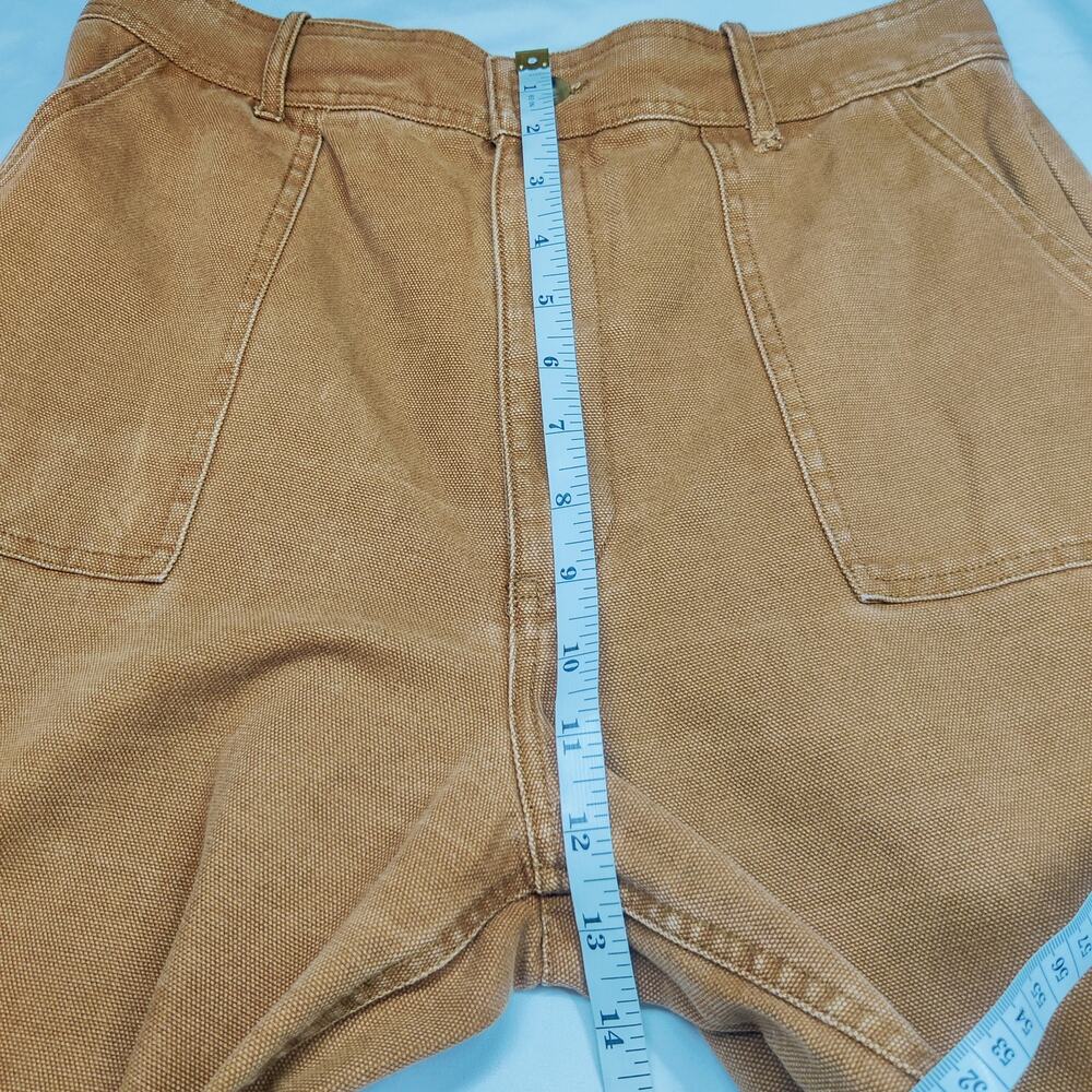 Frye Camber Nadia Canvas High Rise Wide Leg Ankle Pants 28 Workwear Nutmeg Brown - Picture 16 of 16